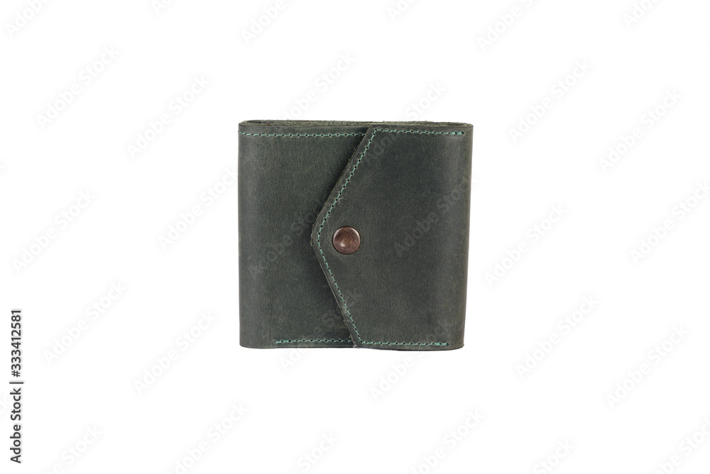 Natural leather wallet isolated on a white background Natural leather wallet isolated on a white background