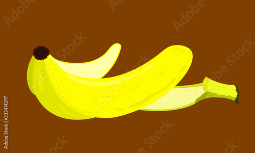 Yellow Banana peel vector