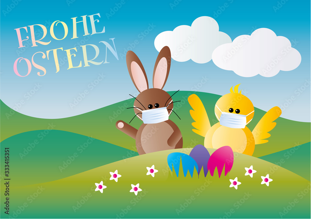 Fototapeta premium Corona Ostern 