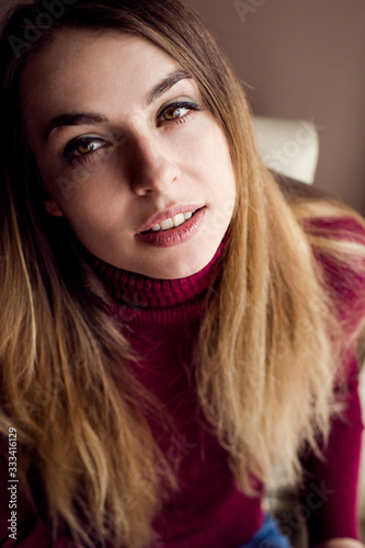 woman portrait at home close up © Adriana Nikolova