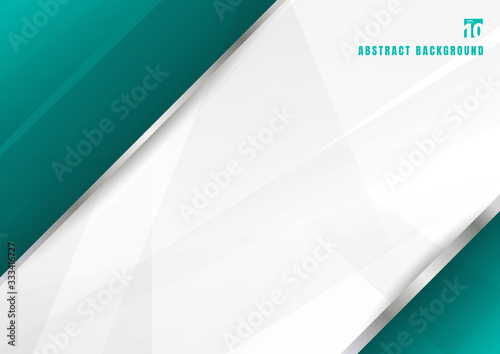 Abstract template blue turquoise and white diagonal overlapping layers background