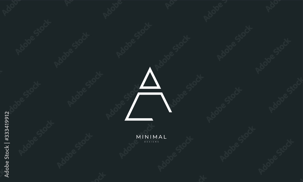 Alphabet letter icon logo AL or LA Alphabet letter icon logo AL or LA