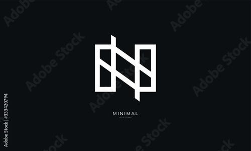Alphabet letter icon logo N