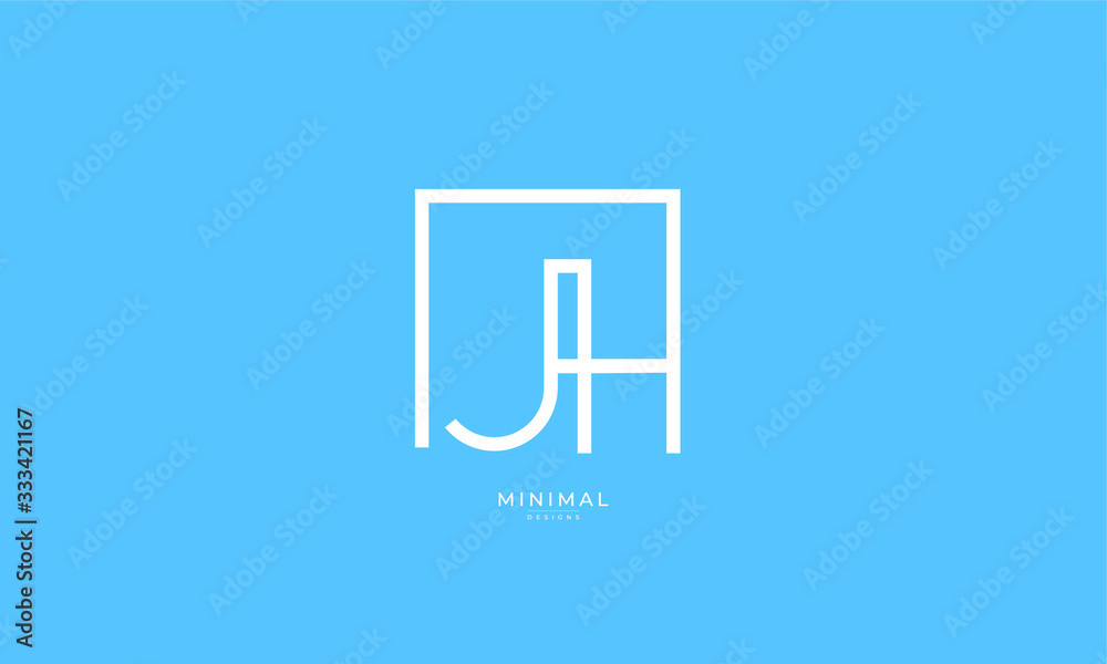 Alphabet letter icon logo JH Alphabet letter icon logo JH