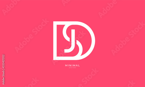 Alphabet letter icon logo DSJ or JSD