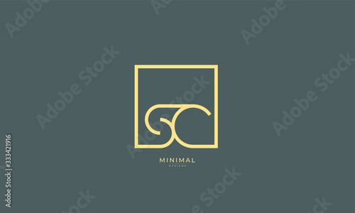 Alphabet letter icon logo SC