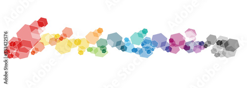 Modern Band Banner Regenbogen Bunt Eckige Eckig