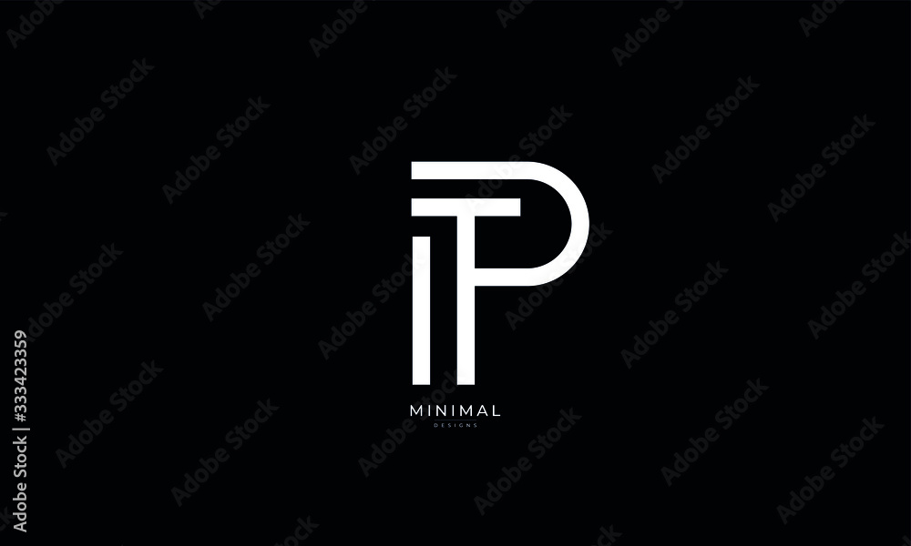Alphabet letter icon logo PT or TP Alphabet letter icon logo PT or TP