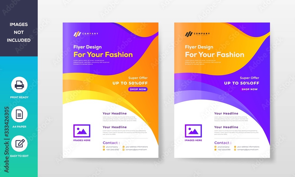 Creative and Colorful business flyer design template