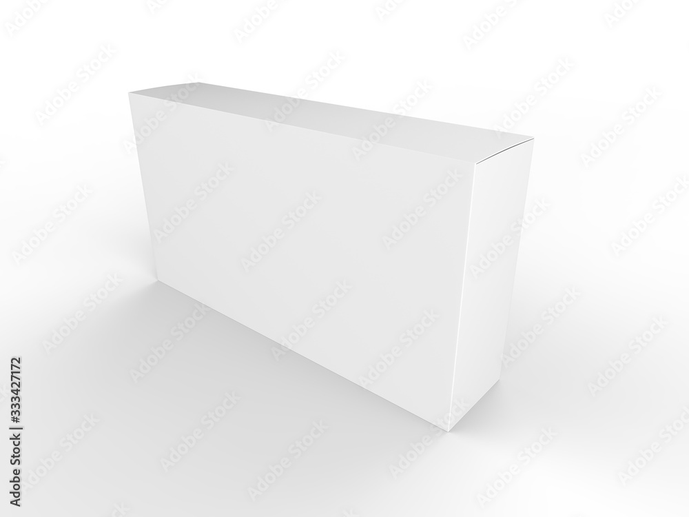 White Blank Product Package Box. Realistic 3D Mock up design. Container, Packaging Template on white background. White Blank Product Package Box. Realistic 3D Mock up design. Container, Packaging Template on white background.