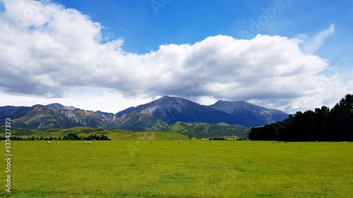 View of the New Zealand alps