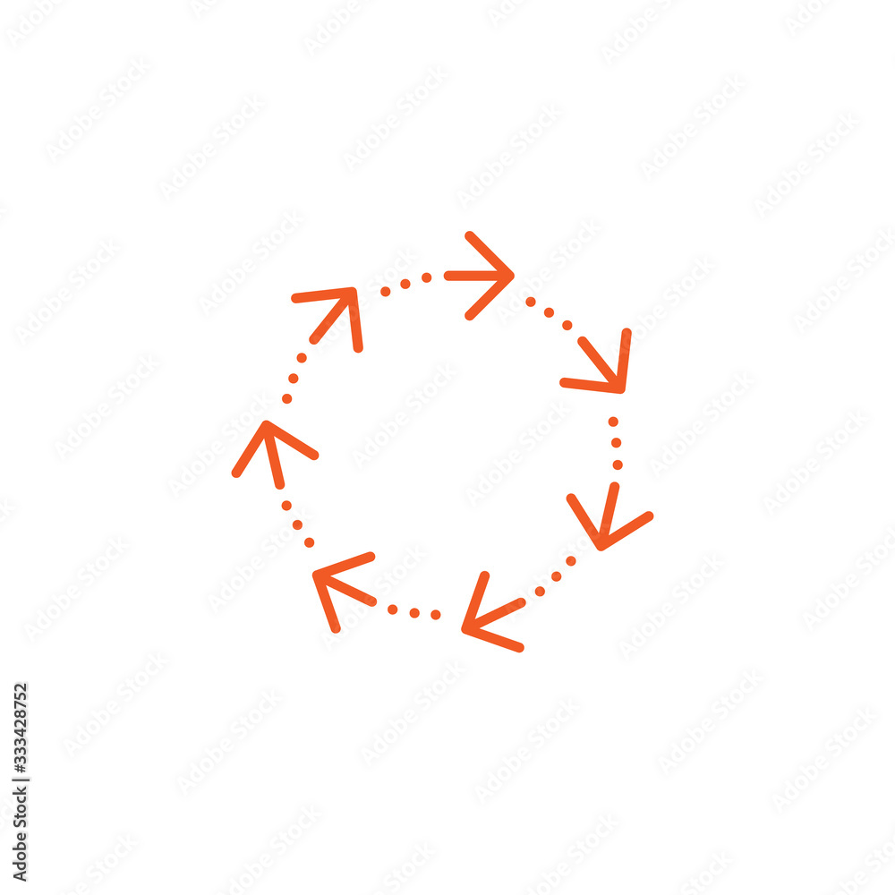 Circle made of arrows burron. refresh or repeat icon Circle made of arrows burron. refresh or repeat icon