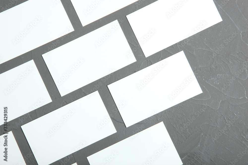 business cards on a colored background top view. Place to insert text business cards on a colored background top view. Place to insert text