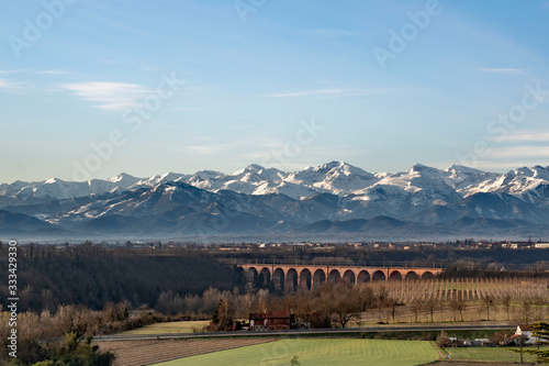 Train bridge near Fossano in Piedmont