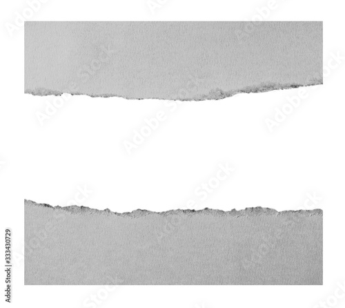 ripped paper isolated on white background with copy space