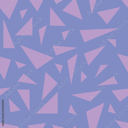 Triangle background. Seamless pattern. Geometric abstract texture. Purple and pink colors. Polygonal mosaic style. Vector illustration.