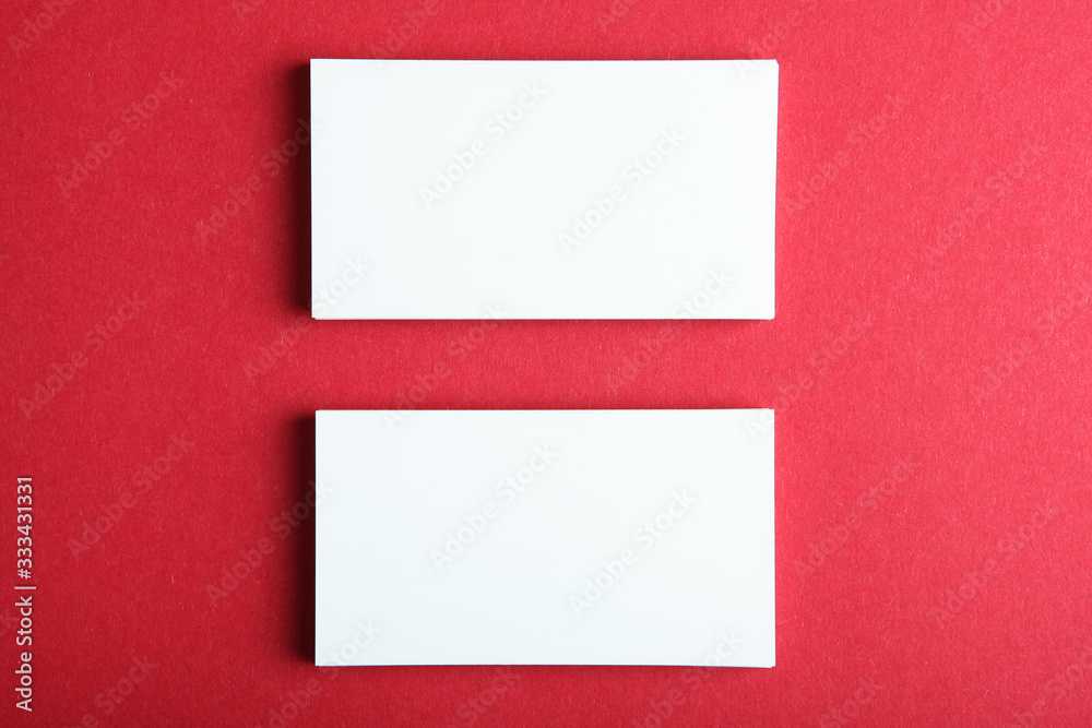 business cards on a colored background top view. Place to insert text business cards on a colored background top view. Place to insert text