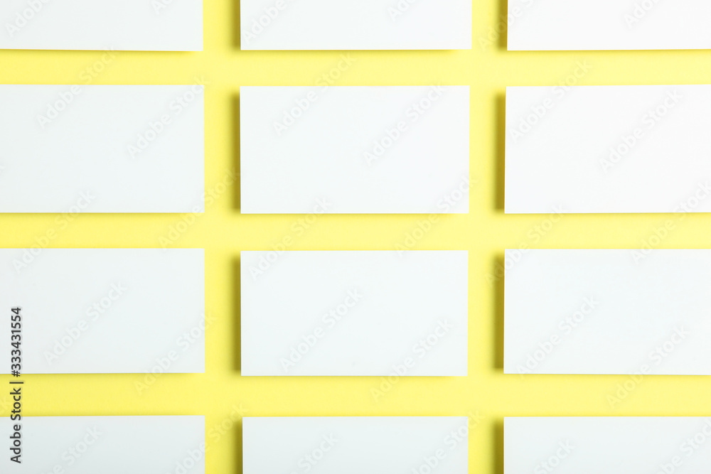 business cards on a colored background top view. Place to insert text business cards on a colored background top view. Place to insert text
