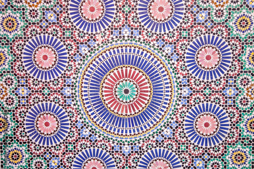 wall-mounted ceramic mosaic. ornament