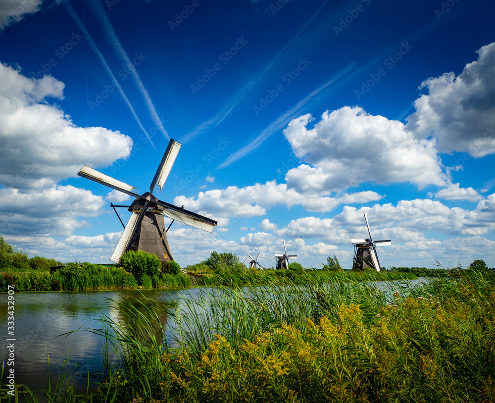 Windmills at Kinderdijk the Netherlands Windmills at Kinderdijk the Netherlands