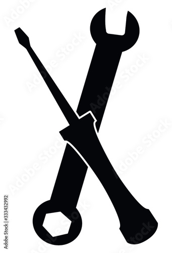 Schraubendreher und Schraubenschlüssel, Symbol