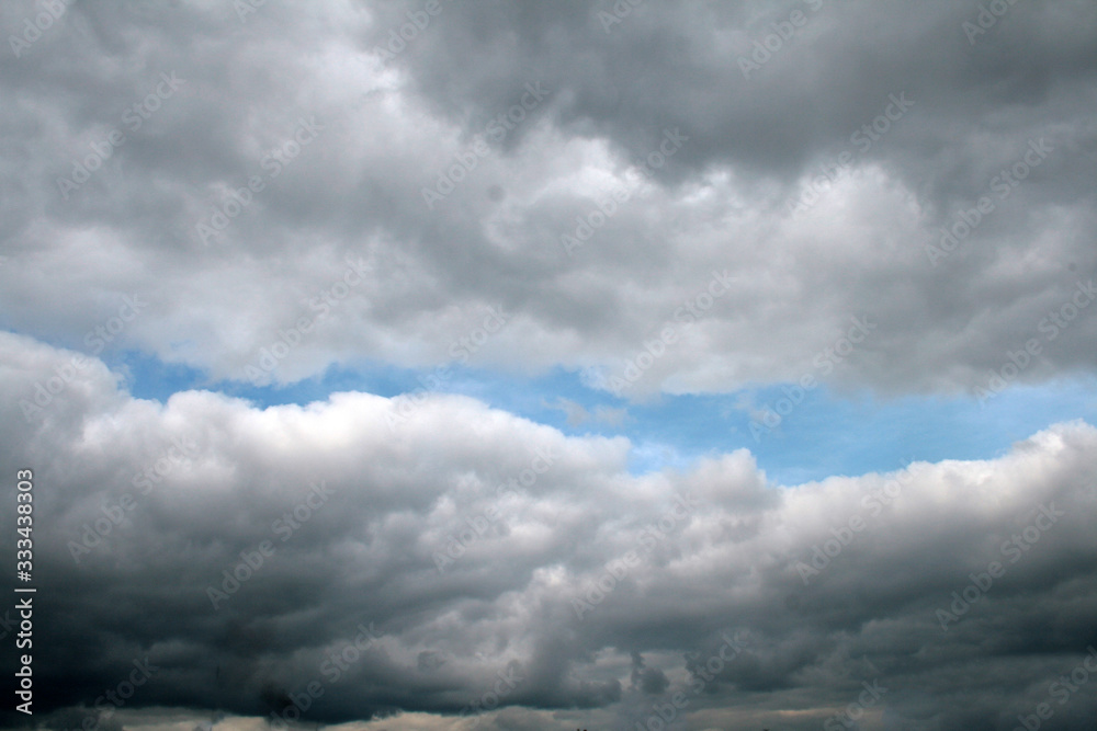 cloudy sky and billowing clouds