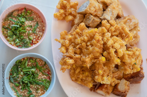 vigetable fried snack on lunch photo