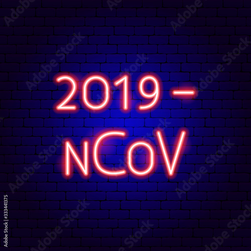 2019 nCoV Neon Text