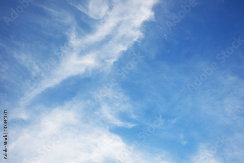 Cloudy blue sky background at dusk
