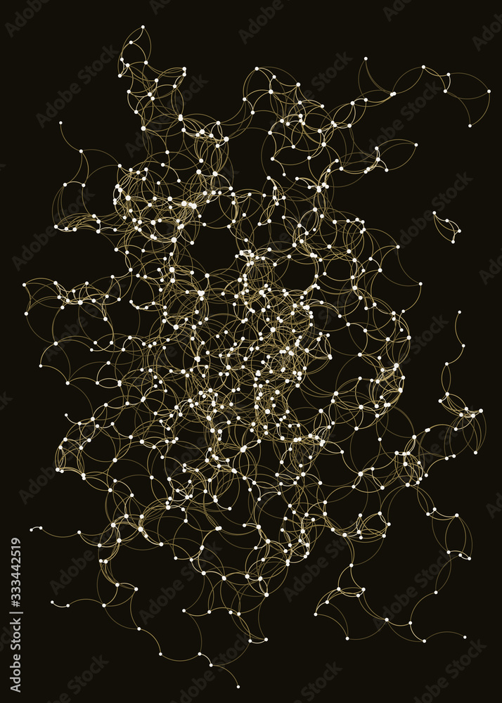 Obraz premium Procedural Art Network Mesh background illustration