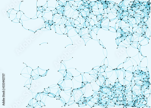 Procedural Art Network Mesh background illustration