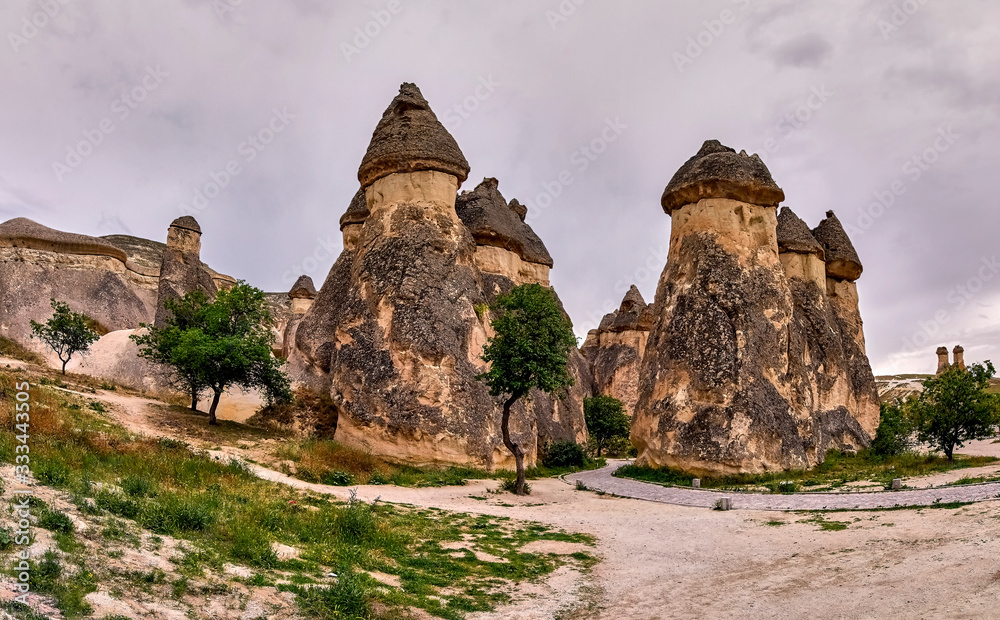 Cappadocia, a historical land located in the north-east of Turkey.	