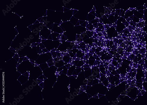Procedural Art Network Mesh background illustration