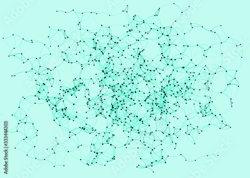 Procedural Art Network Mesh background illustration