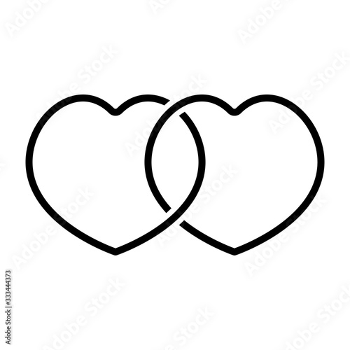 Heart shape love symbol icon