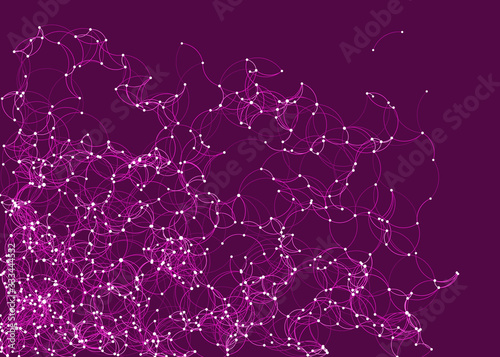 Procedural Art Network Mesh background illustration