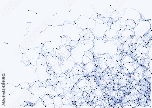 Procedural Art Network Mesh background illustration