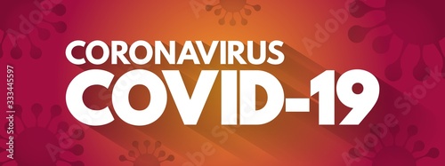 Coronavirus Covid-19 text, medical concept background