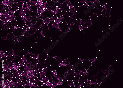 Procedural Art Network Mesh background illustration