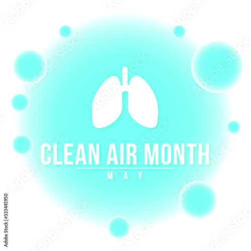 Vector illustration on the theme of Clean Air awareness month of May.