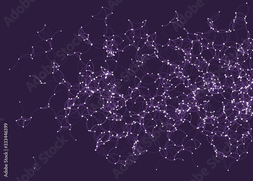 Procedural Art Network Mesh background illustration