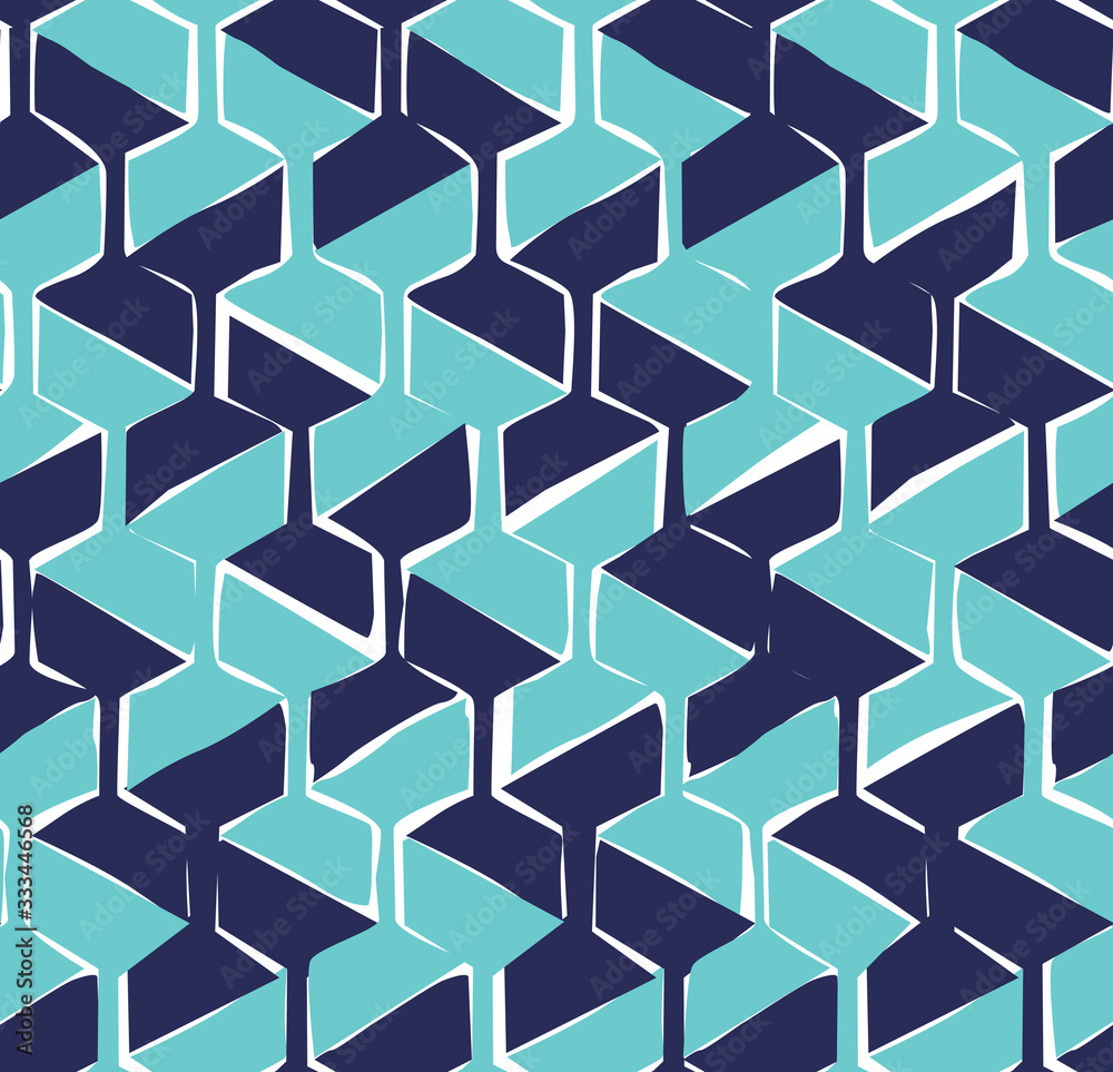 Vector seamless pattern with hexagonal woven shapes Vector seamless pattern with hexagonal woven shapes