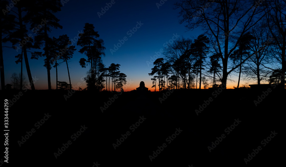 Sunset over Radio Kootwijk Solhouette