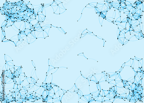Procedural Art Network Mesh background illustration
