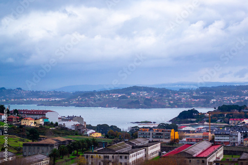 industrial landscape of the entrance of la coruña