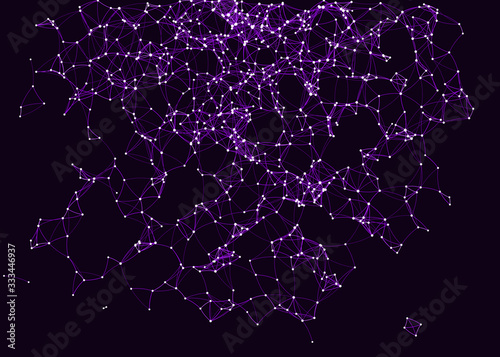 Procedural Art Network Mesh background illustration
