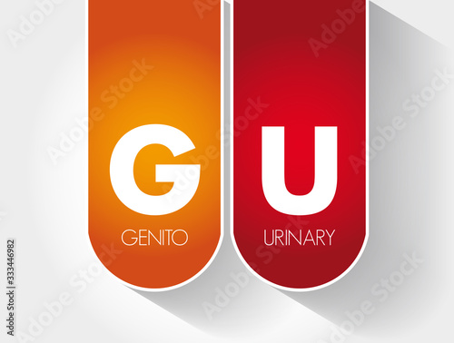 GU - Genitourinary acronym, concept background