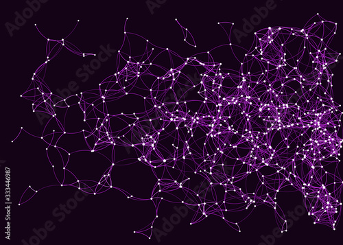 Procedural Art Network Mesh background illustration