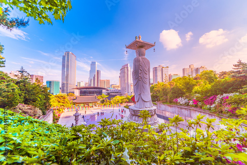 Bongeunsa temple in Seoul City, South Korea.