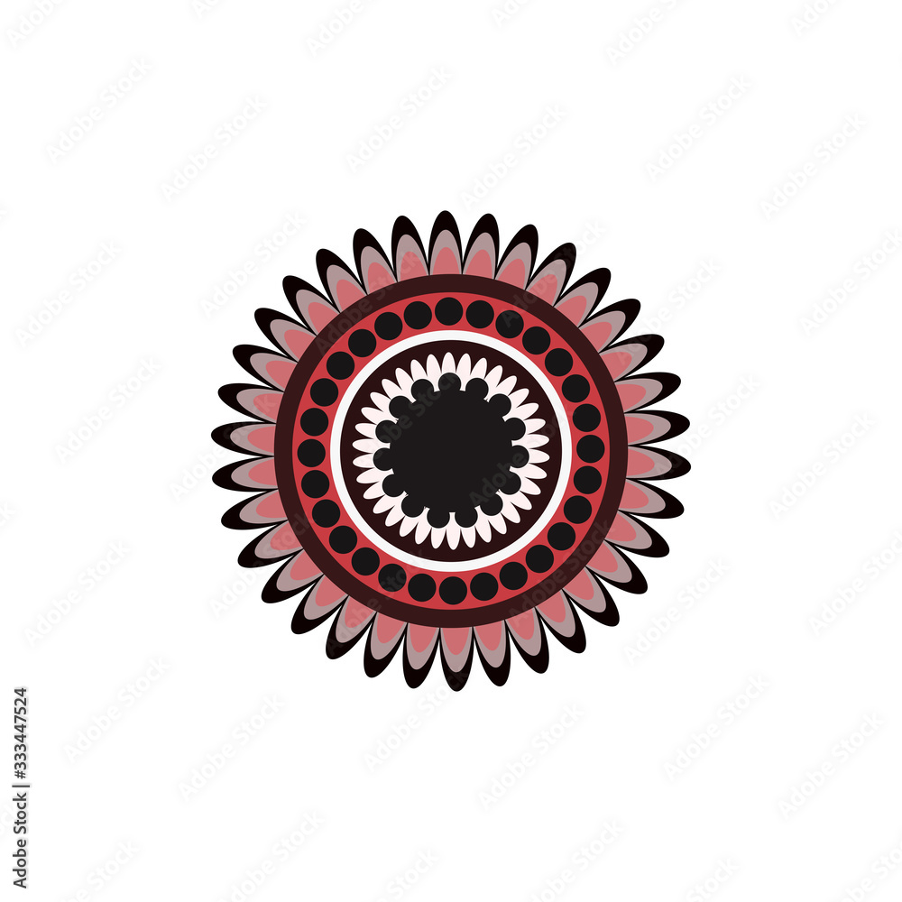 Naklejka premium Aboriginal art dots painting icon logo design